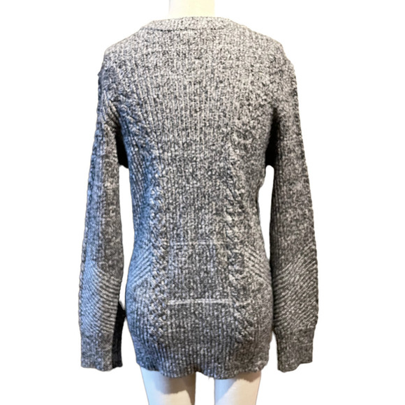 NWT Opening Ceremony Gray Sweater Pink Faux Fur Trim Large - Picture 4 of 10